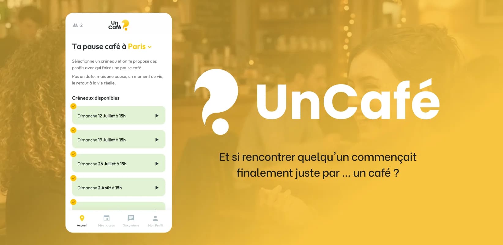 Visuel du communiqué de presse de lancement d'UnCafé
